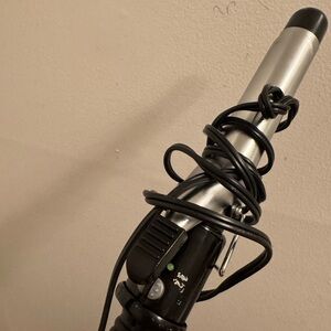 Sleek Black and Silver Curling Iron NWT